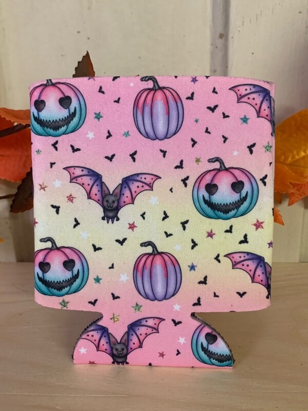 Bats and Pumpkin Can Cooler