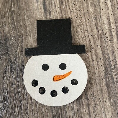 Snowman for interchangeable sign