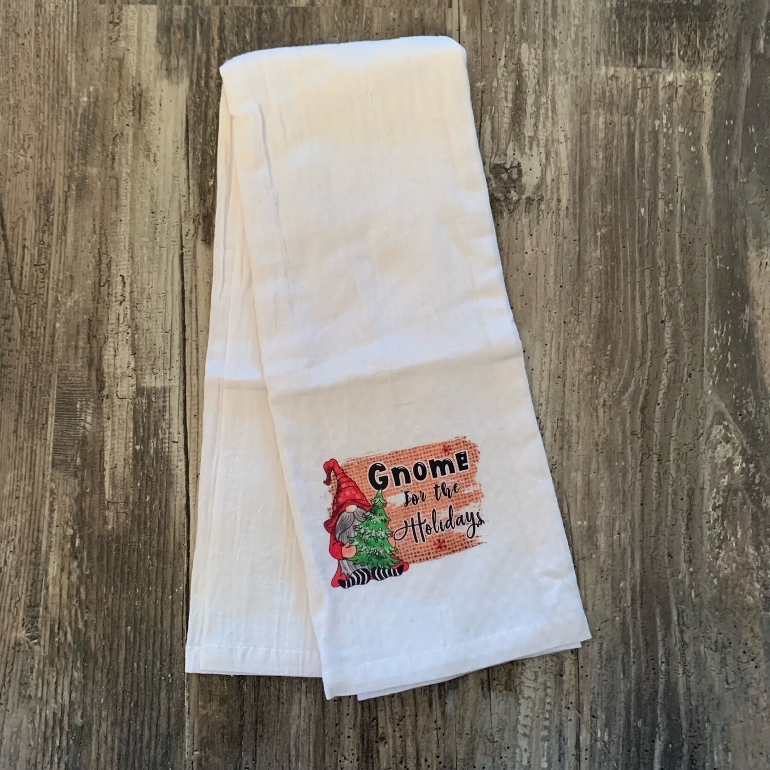 Gnome For The Holidays Tea Towel