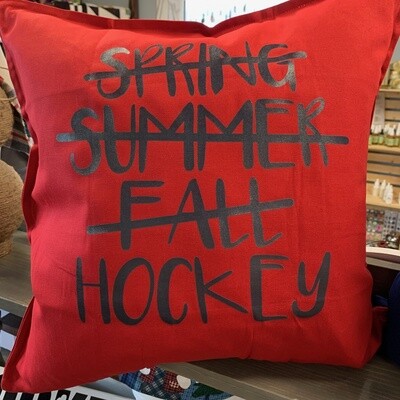 Spring Summer Fall Hockey Pillow