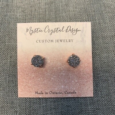 Silver Quartz Earrings
