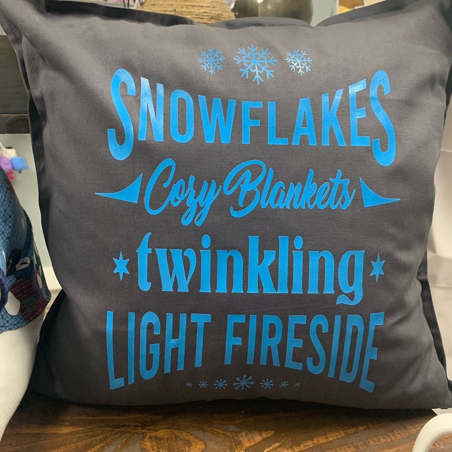 Winter Words Pillow