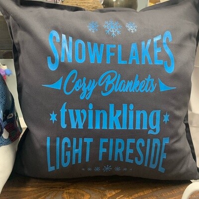 Winter Words Pillow