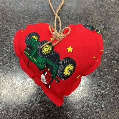 Tractor Heart Ornament
