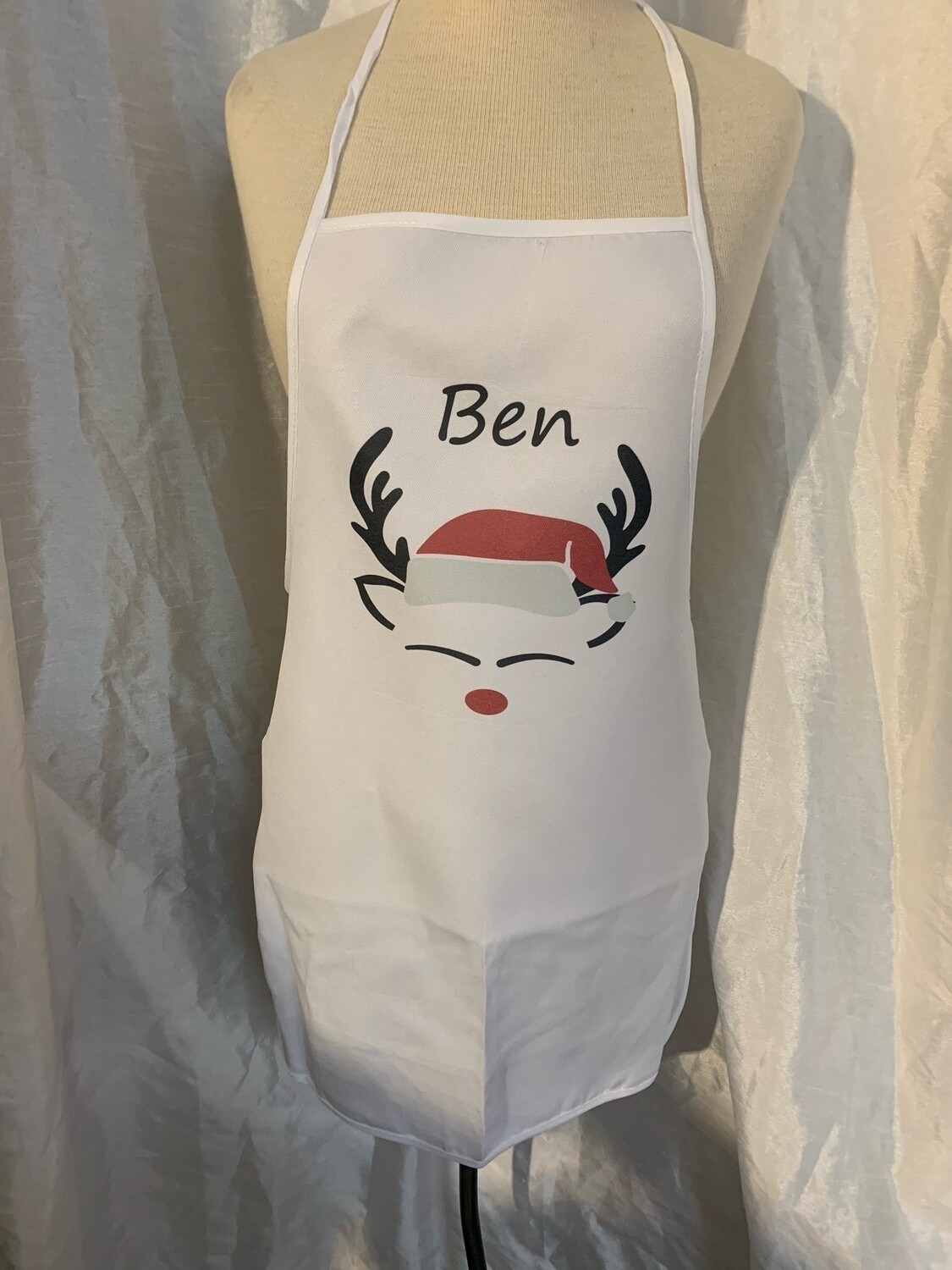 Personalized Reindeer Kids Apron