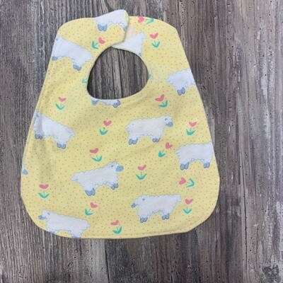 Yellow Lamb Small Bib