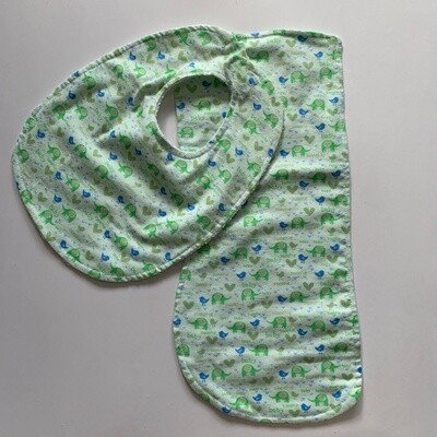 Burp Cloth and Bib Set