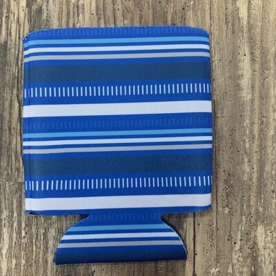 Blue Stripe Can Cooler