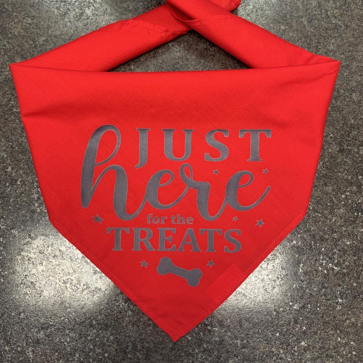 Just Here For The Treats Dog Bandana