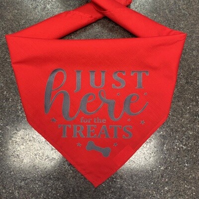 Just Here For The Treats Dog Bandana