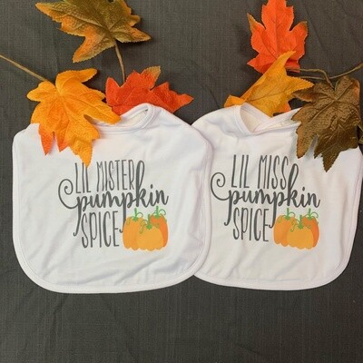 Lil Mister/Miss Pumpkin Spice Baby Bib