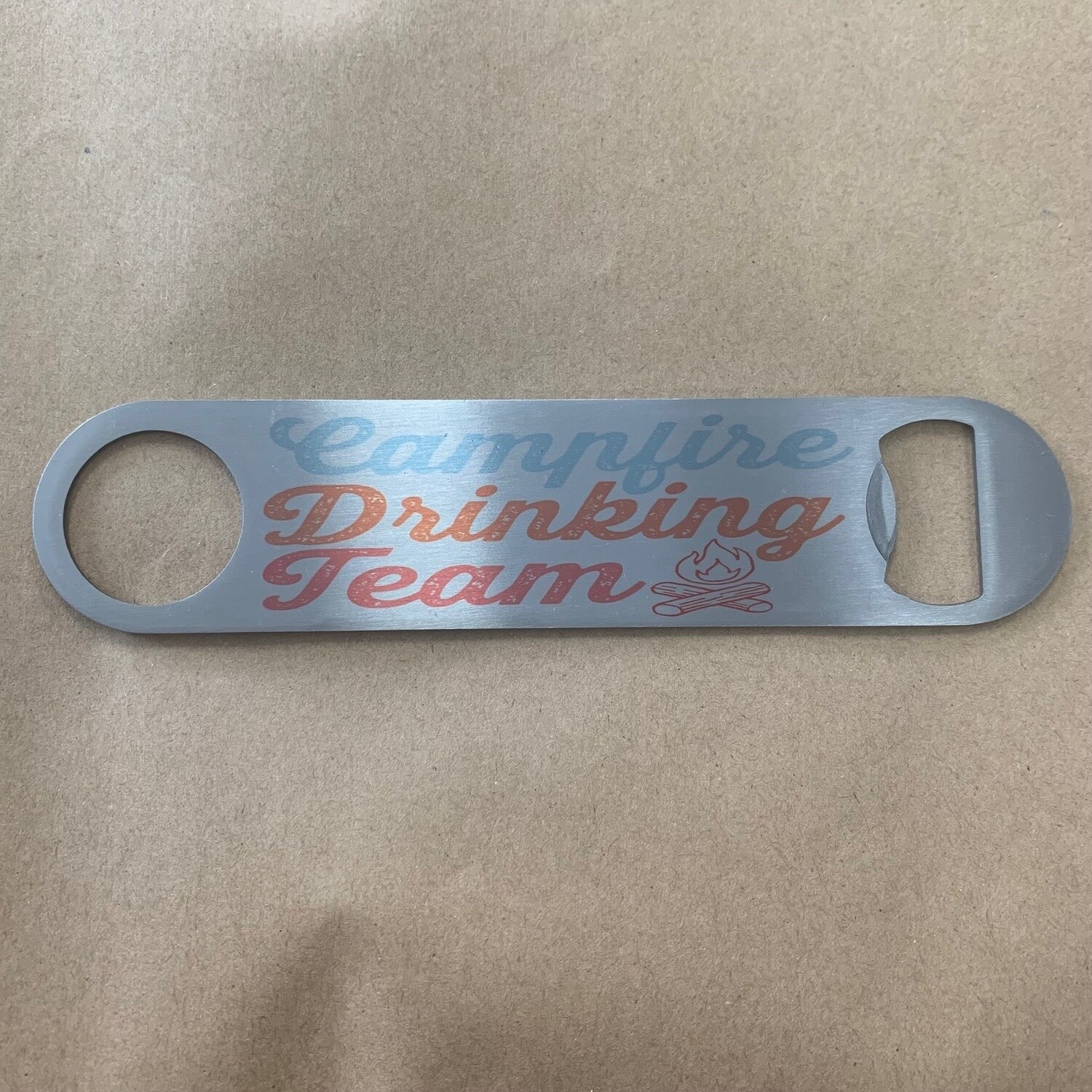 Campfire Drinking Team Bottle Opener