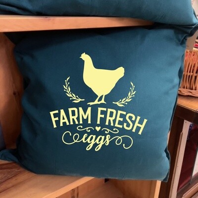 Farm Fresh Eggs Pillow