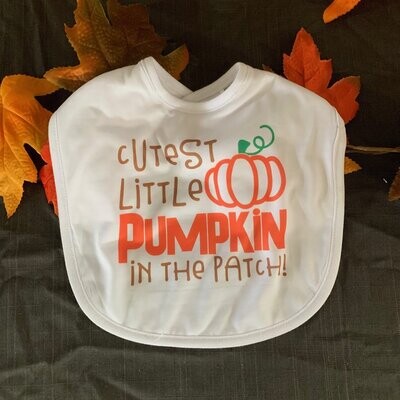 Cutest Little Pumpkin In The Patch Bib