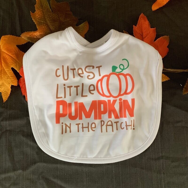 Cutest Little Pumpkin In The Patch Bib