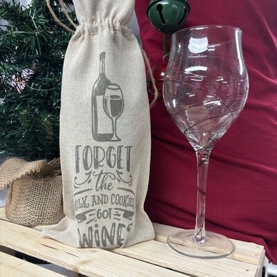 Forget The Milk And Cookies Got Wine Wine Bag