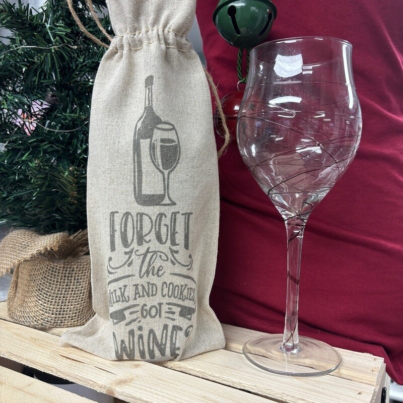 Forget The Milk And Cookies Got Wine Wine Bag