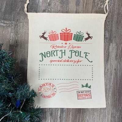 Reindeer Express Mini Santa Sac