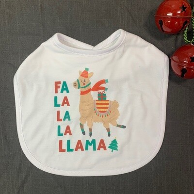 Fa La La La Llama Bib