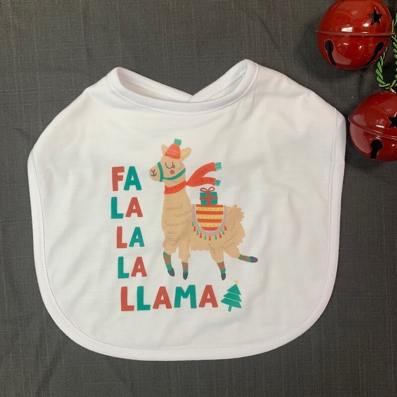 Fa La La La Llama Bib