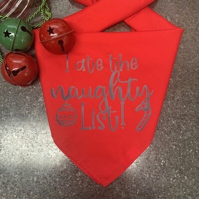 I Ate The Naughty List Dog Bandana