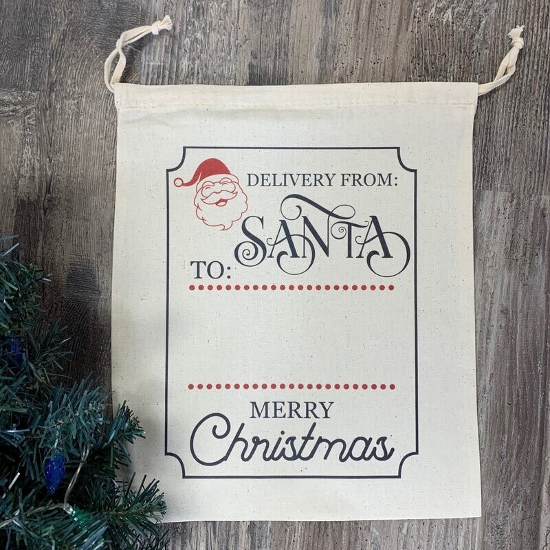 Delivery From Santa Mini Santa Sac