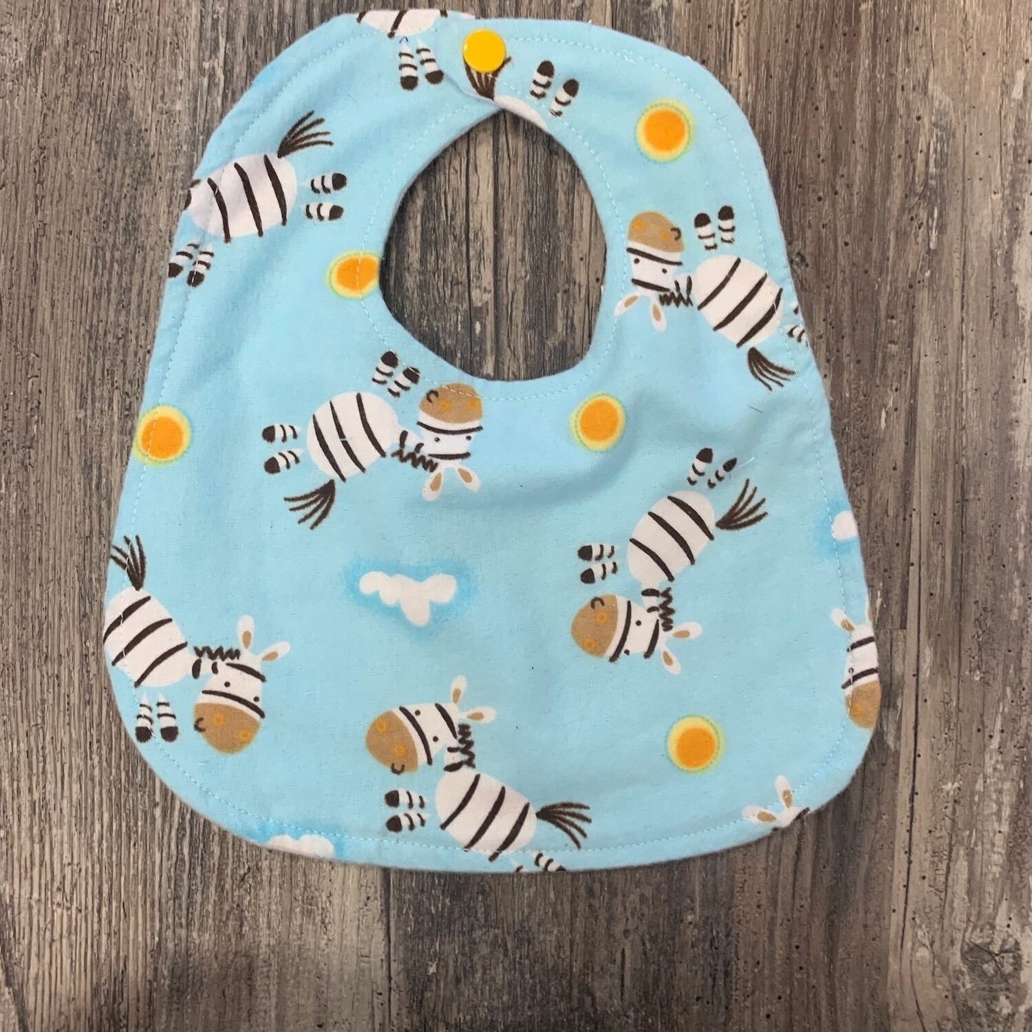 Blue Zebra Small Bib