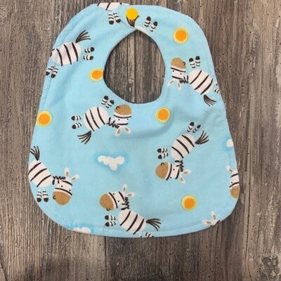 Blue Zebra Small Bib