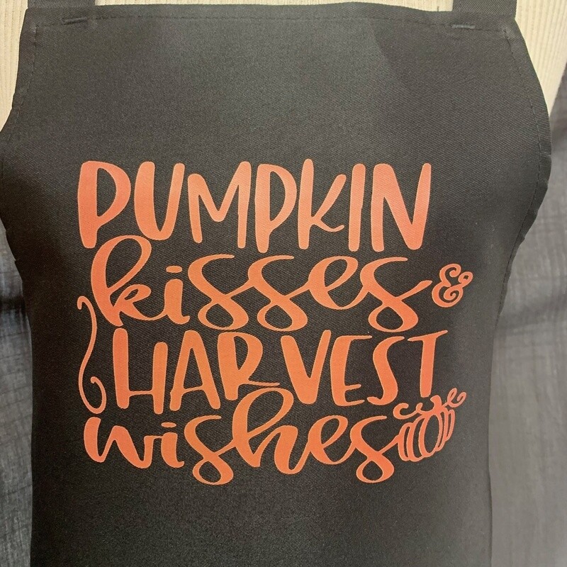 Pumpkin Kisses And Harvest Wishes Apron