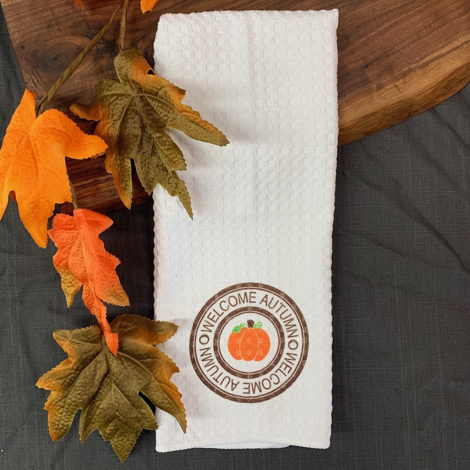 Welcome Autumn Tea Towel