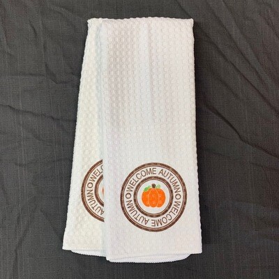 Welcome Autumn Tea Towel