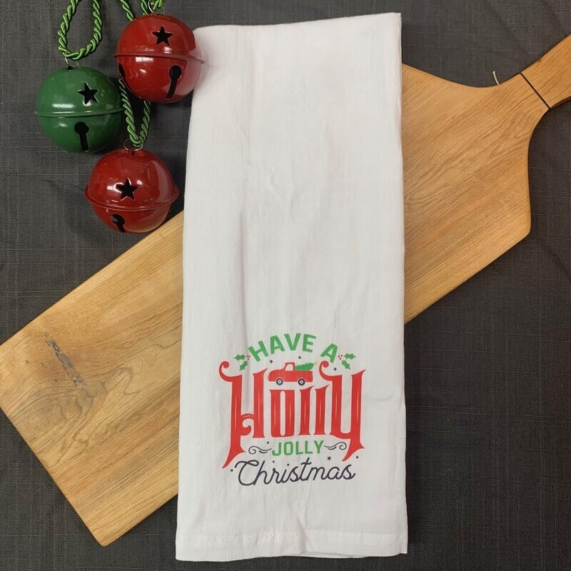 Have A Holly Jolly Christmas Tea Towel