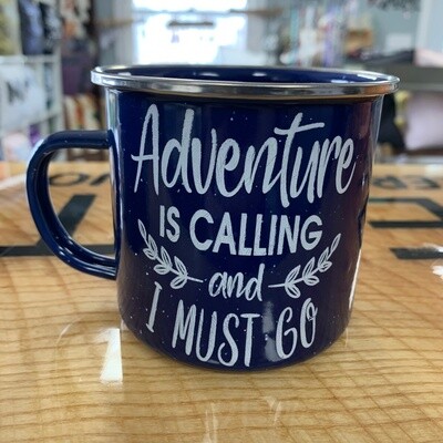 Adventure Is Calling Tin Mug