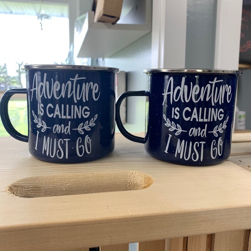 Adventure Is Calling Tin Mug