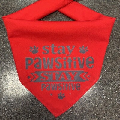 Stay Pawsitive Dog Bandana