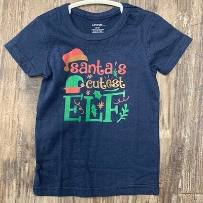 Santa&#39;s Cutest Elf Kids Shirt Size 2T -3T