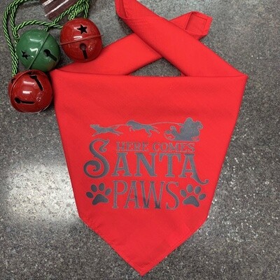 Here Comes Santa Paws Dog Bandana