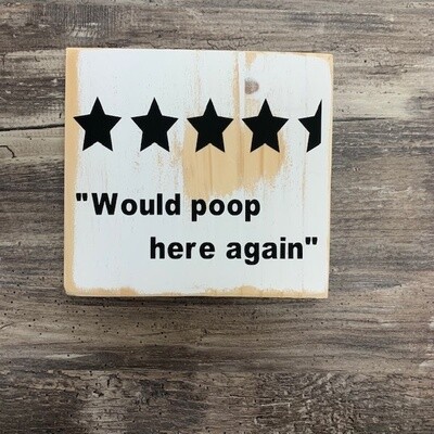 4 1/2 Stars Bathroom Sign