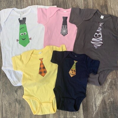 Halloween Tie Infant Shirt Design