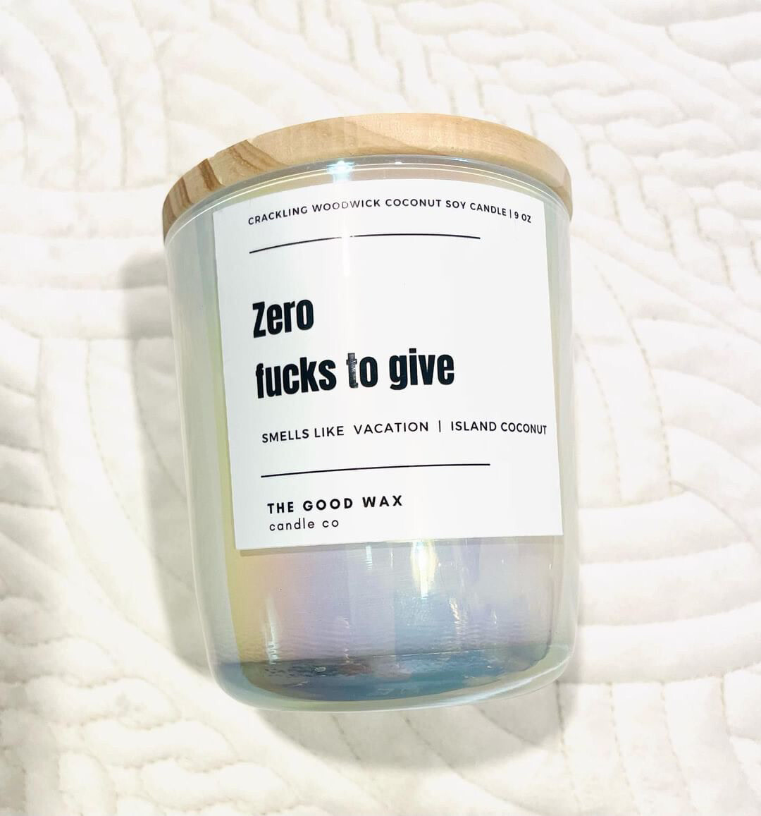 Zero Fucks To Give Naughty Soy Candle