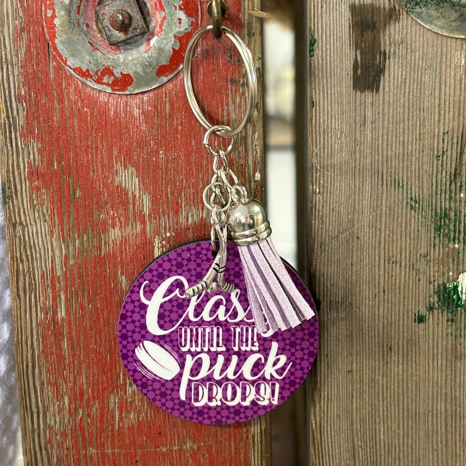 Classy Until The Puck Drops Keychain