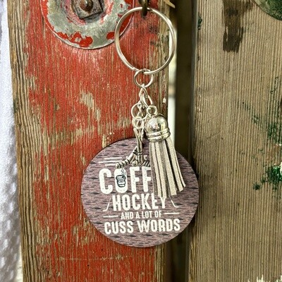 I Like Coffee and Cuss Words Keychain
