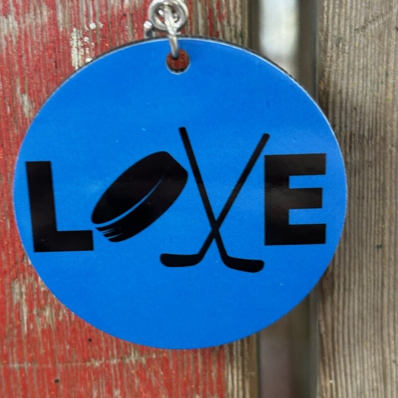 Love Hockey Keychain