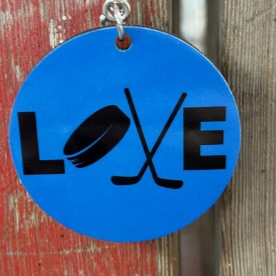 Love Hockey Keychain