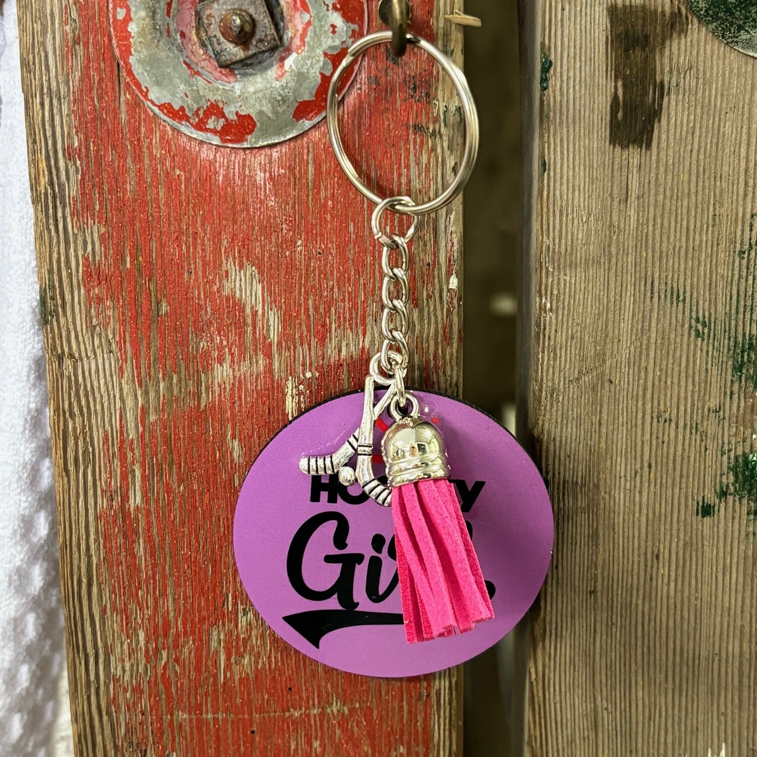 Hockey Girl Keychain