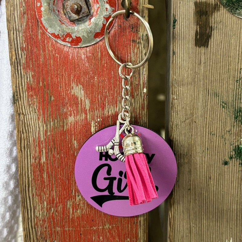 Hockey Girl Keychain