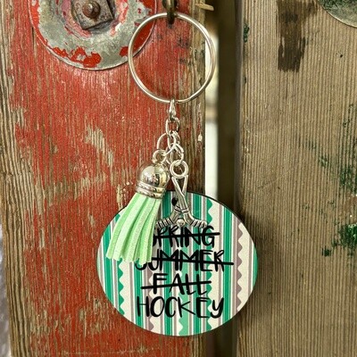 Spring Summer Fall Hockey Keychain