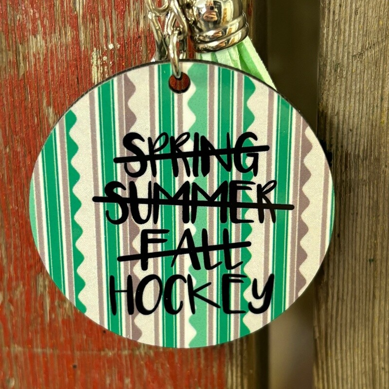 Spring Summer Fall Hockey Keychain