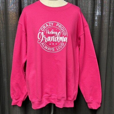 Crazy Proud Hockey Grandma/Mom/Nana design for shirt