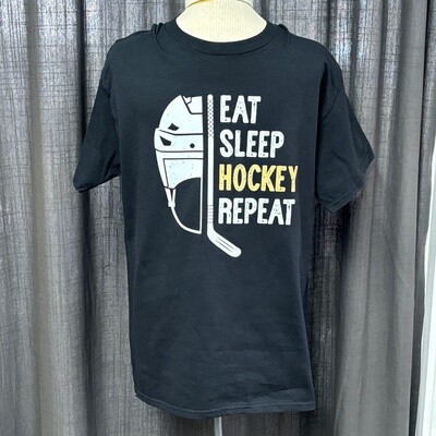 Eat Sleep Hockey Repeat design for shirt